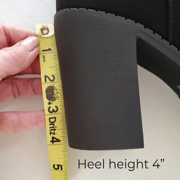 Soda Whimsigoth Chunky Heel Black Combat Boots Jaber Ankle Lug Sole Pull on 9.5 - Picture 11 of 13